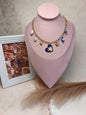 Anti tarnish Coastal Protector Enamel Heart Necklace