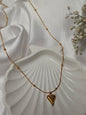 Anti tarnish Dainty Puffy Heart Gold Necklace