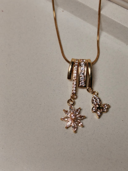 anti tarnish Gold-Plated charm Pendant Necklace