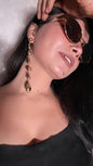 Anti tarnish Long Golden Teardrop Dangle Earrings