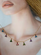 Anti-Tarnish Gold-Plated Triangle Dangle Necklace