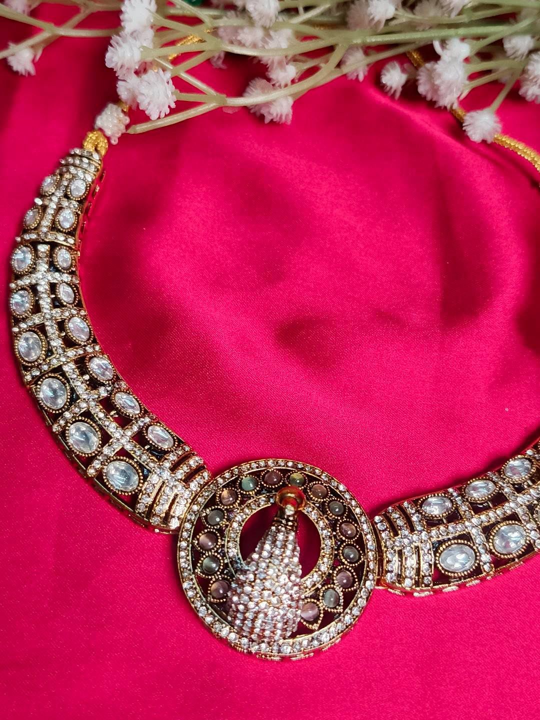 Mayura Royal reverse ad Peacock Choker & Maang Tikka Set