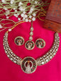 Mayura Royal reverse ad Peacock Choker & Maang Tikka Set