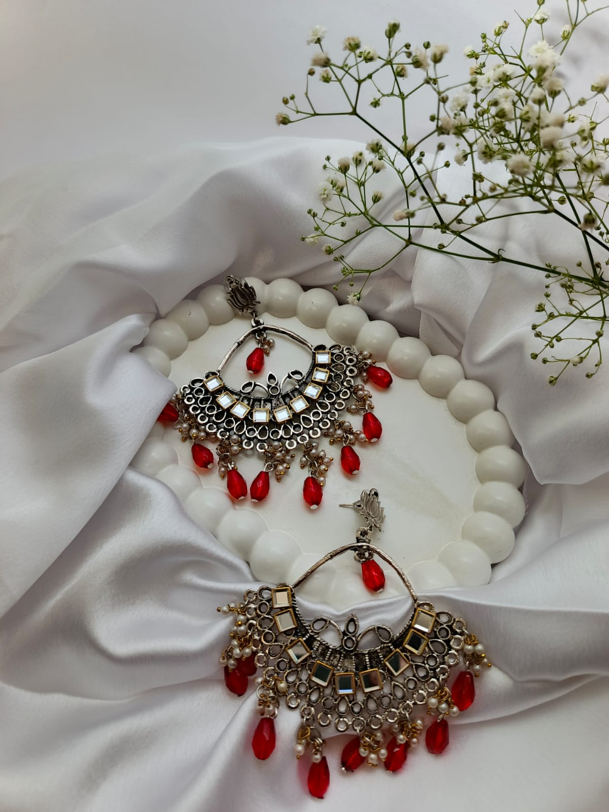 Bold Silver Statement Earrings