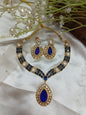 Emerald Style Teardrop Pendant and Earring Set